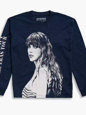 TAYLOR SWIFT THE ERAS INTERNATIONAL TOUR NAVY LONG SLEEVE T-SHIRT